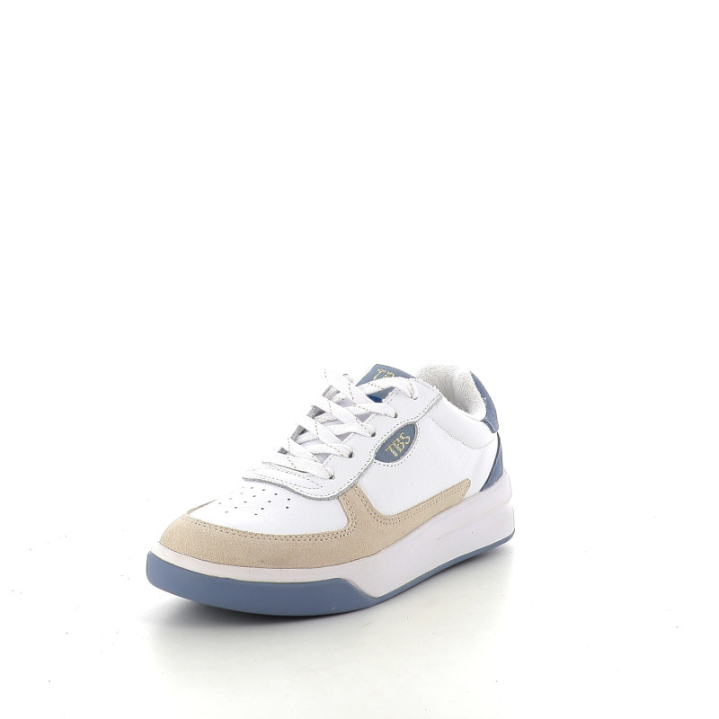 Baskets basses blanches et bleues