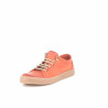 Baskets basses orange en cuir