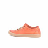 Baskets basses orange en cuir