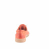 Baskets basses orange en cuir