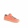 Baskets basses orange en cuir