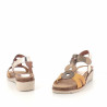 Nu-pieds en cuir bronze