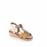 Nu-pieds en cuir bronze