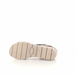 Nu-pieds en cuir bronze