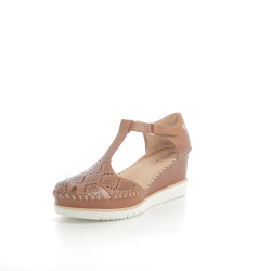 Nu-pieds marron en cuir