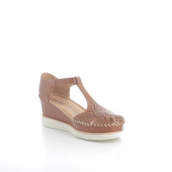 Nu-pieds marron en cuir