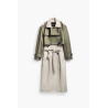 Trench beige et kaki