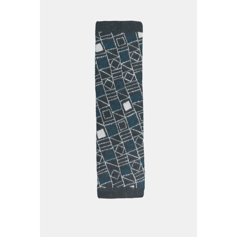 Echarpe grise et bleue