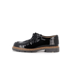 Derby Christian Pellet noir en cuir verni - Anjou-chaussures