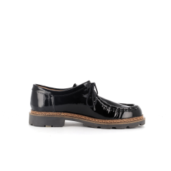 Derby Christian Pellet noir en cuir verni - Anjou-chaussures
