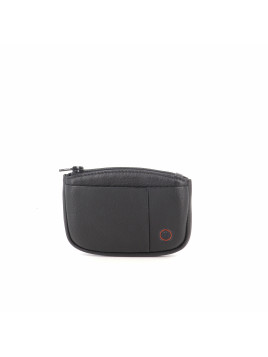 Porte monnaie noir en cuir
