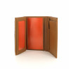 Portefeuille marron en cuir