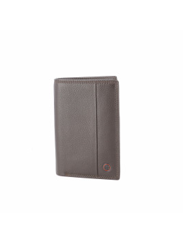Portefeuille en cuir chocolat