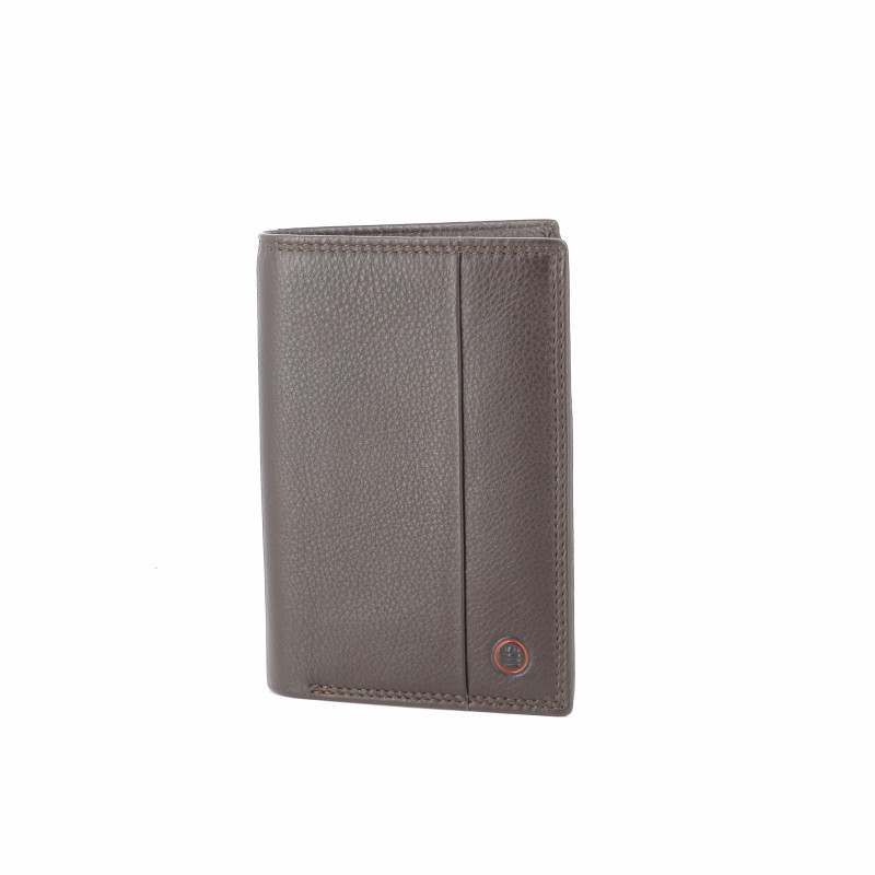 Portefeuille en cuir chocolat