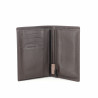 Portefeuille en cuir chocolat