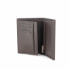 Portefeuille en cuir chocolat