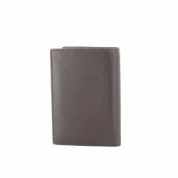 Portefeuille en cuir chocolat