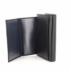 Portefeuille en cuir noir
