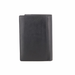 Portefeuille en cuir noir
