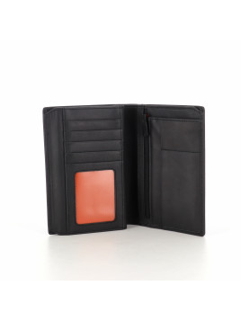 Portefeuille en cuir noir