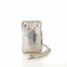 Pochette téléphone argentée