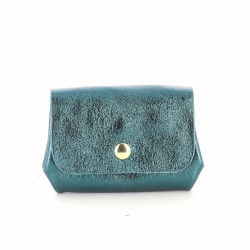 Porte-monnaie bleu canard
