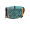 Sac Bandoulière Bleu Marine Et Turquoise Avec Motif  Lili Petrol