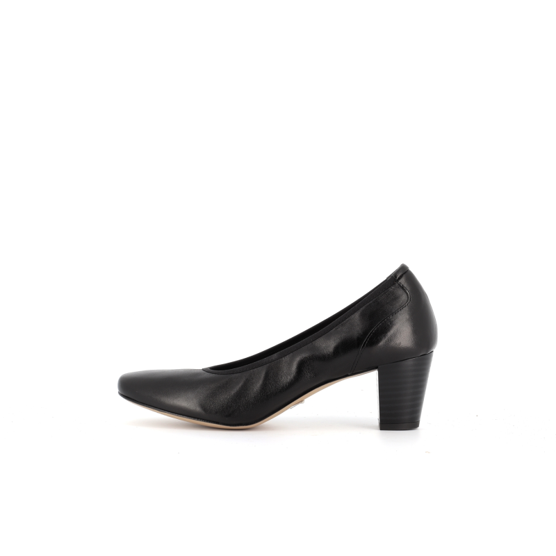 Escarpin noir en cuir
