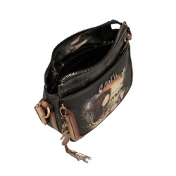 Sac à Bandoulière Noir à Trois Compartiments  Anekke
