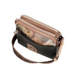 Sac à Bandoulière Marron Deux Compartiments Anekke