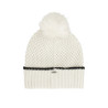 Bonnet En Maille avec Pompon Blanc Anekke