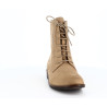 Bottine Marco Tozzi beige en cuir daim avec doublure - Anjou-chaussures