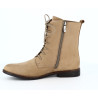 Bottine Marco Tozzi beige en cuir daim avec doublure - Anjou-chaussures