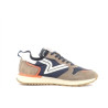 basket marine en cuir et toile