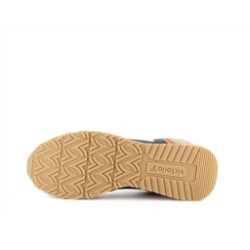 basket marine en cuir et toile