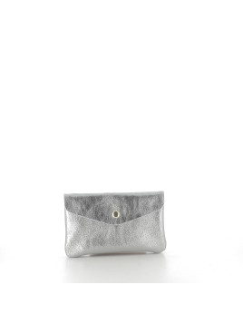 Pochette porte-monnaie argenté