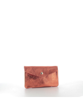Pochette porte-monnaie orange