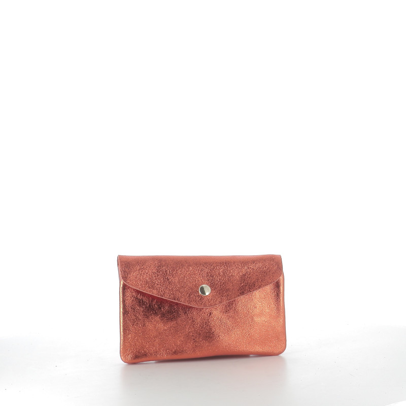 Pochette porte-monnaie orange