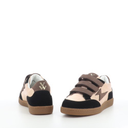 Baskets basses marron synthetique