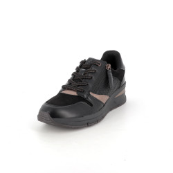 Basket noire Tamaris synthétique doux et textile