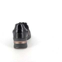 Basket noire Tamaris synthétique doux et textile