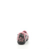 Pantoufle textile grises et rose