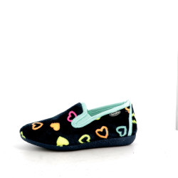 Chaussons en textile doux bleu marine de Semelflex