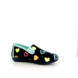 Chaussons en textile doux bleu marine de Semelflex