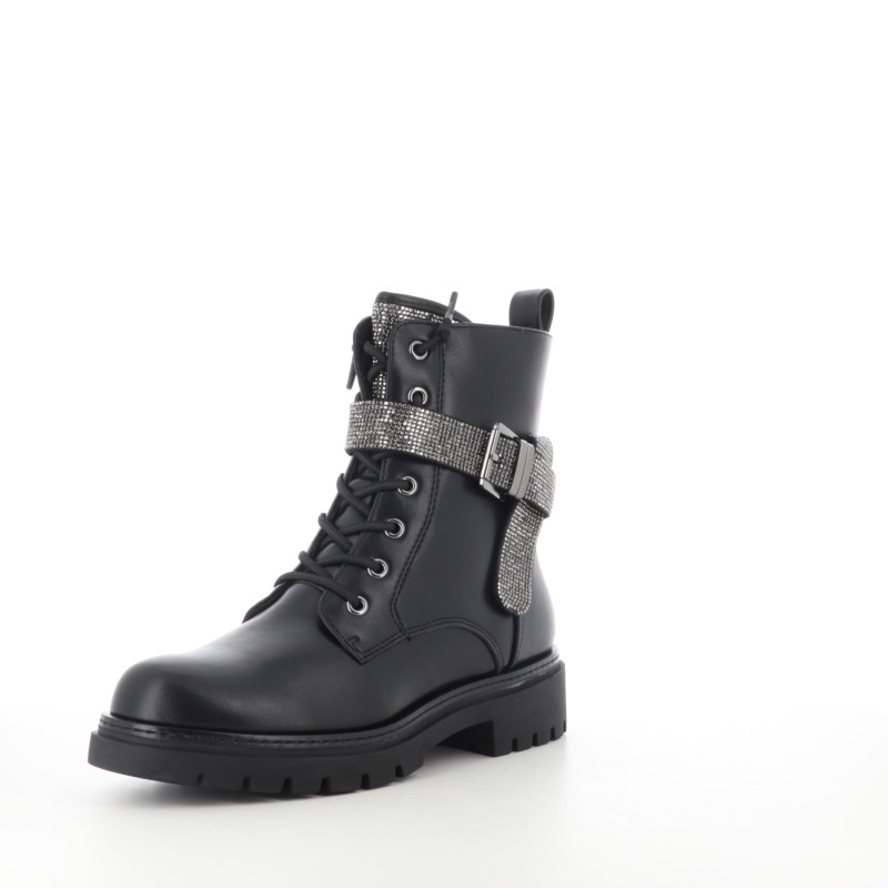 Boots noires avec détail argenté