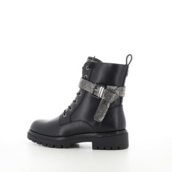 Boots noires avec détail argenté