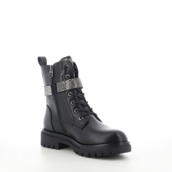 Boots noires avec détail argenté