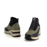 Baskets hautes vertes et noires Rieker