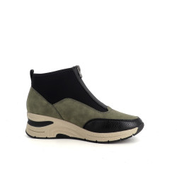 Baskets hautes vertes et noires Rieker