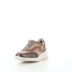 Baskets Hautes Marron Taupe zip